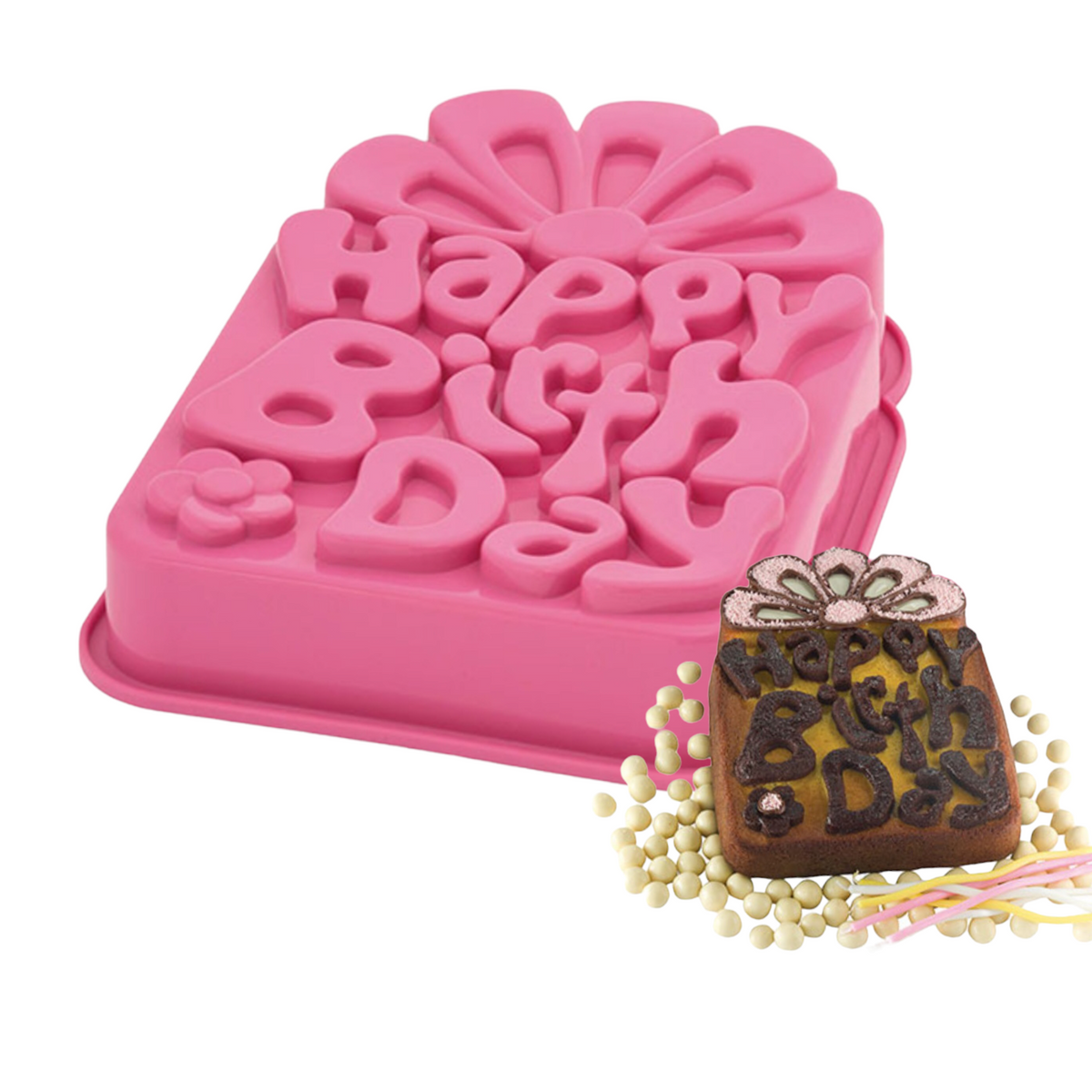 Large Happy Birthday Silicone Mold Bake It Egypt