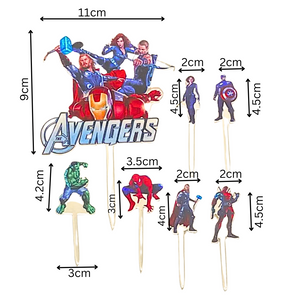 Avengers Characters Toppers Set