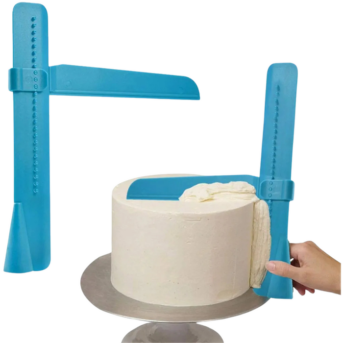 Adjustable cake scraper & Smoother