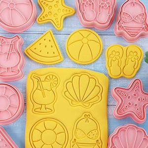 Summer Holidays Cutters with Stamp Set