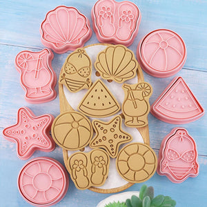 Summer Holidays Cutters with Stamp Set