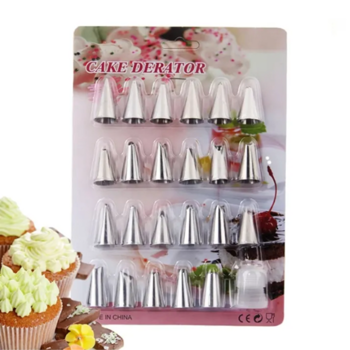 Small Piping Tips Set (24 Pieces)