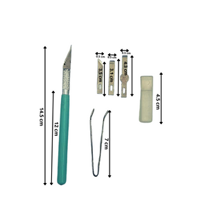 Cutter Pen, Tweezer & Blades Set