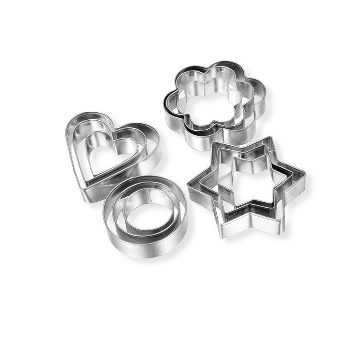 Shapes Stainless Steel Cutter Set (12 Pieces)