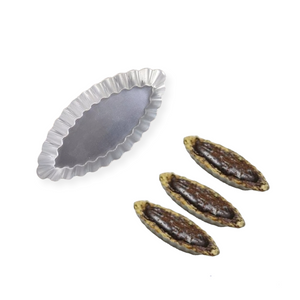 Elongated Aluminum Shell Tart Mold -Set of 6 (2 Sizes Available)