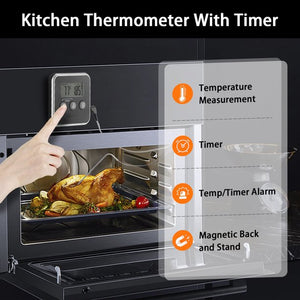 Timer and Probe Digital Thermometer