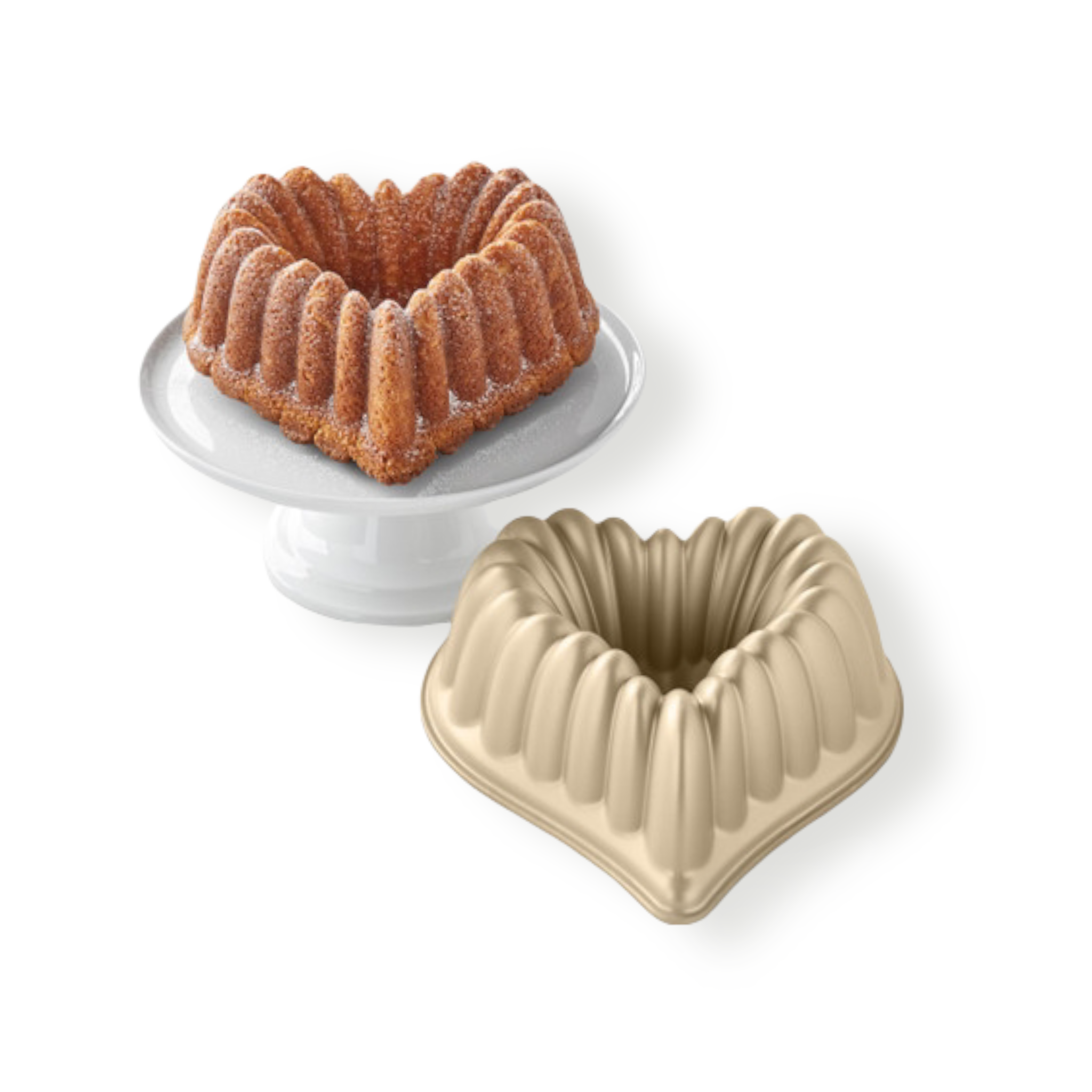 Heart Shaped Bundt Pan Silicone Heritage Bundtlette Cake - Temu