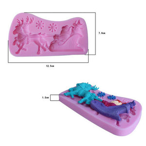 Santa & Sleigh Silicone Mold