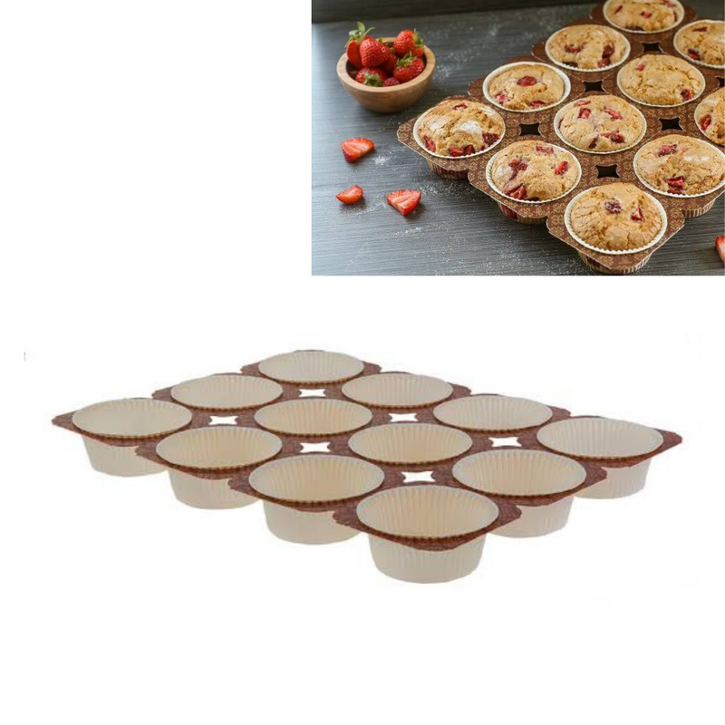 Disposable Paper Muffin Tray 12 Cavities Bake It Egypt