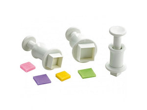 Square plunger cutters (set of 3)